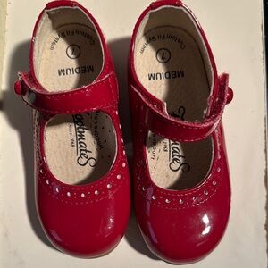 FootMates Red Dress Shoes Patent Leather Mary Jane